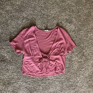 PacSun tie front crop top
